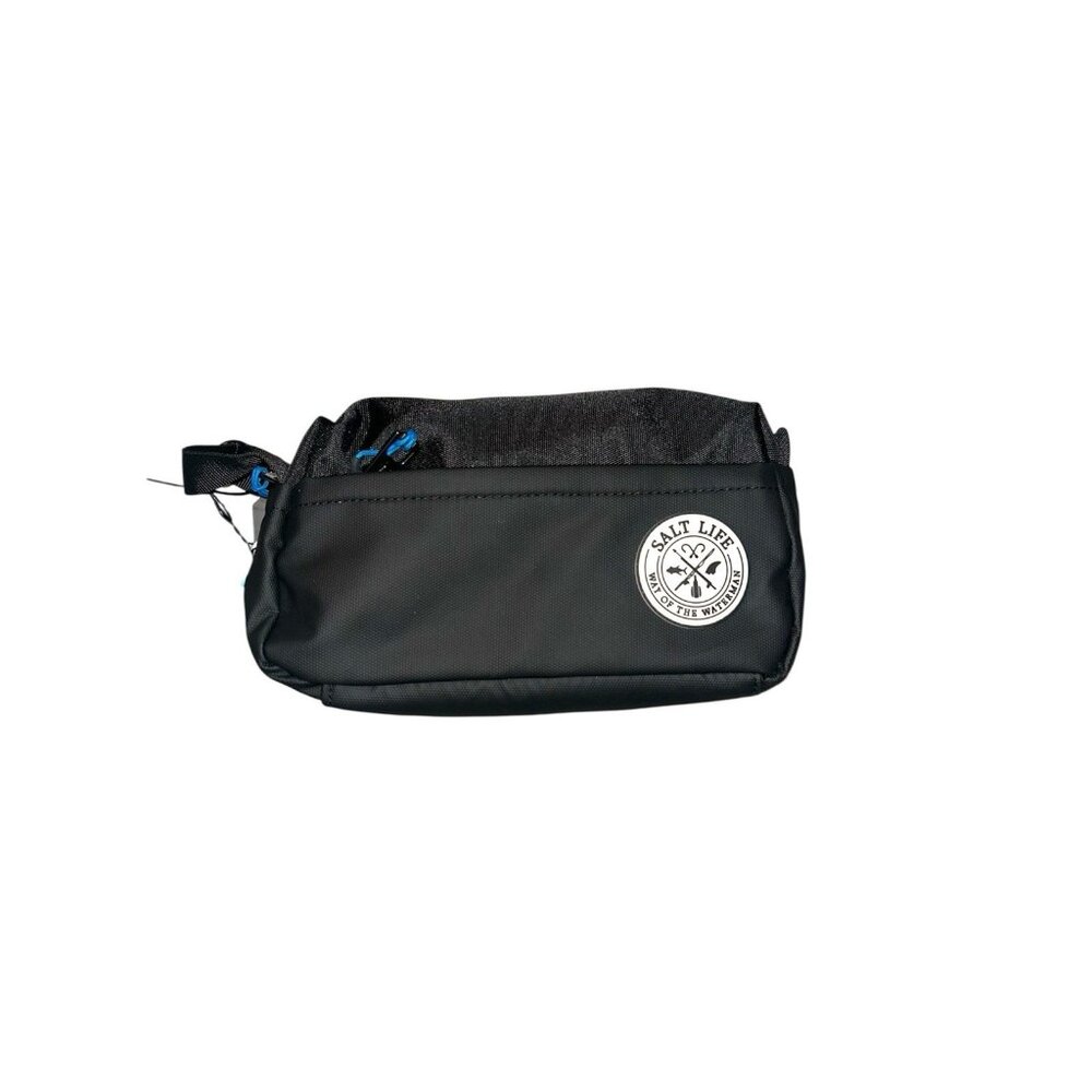 Salt Life Black Snapper Men's Toiletry Travel Bag With Bonus Water Bottle